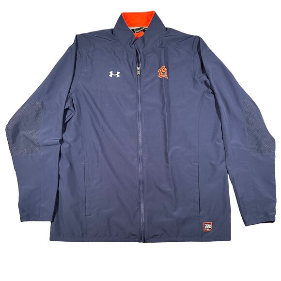 Under Armour Other - Auburn Tigers Mens XL Under Armour Navy Blue Full Zip Long Sleeve Windbreaker